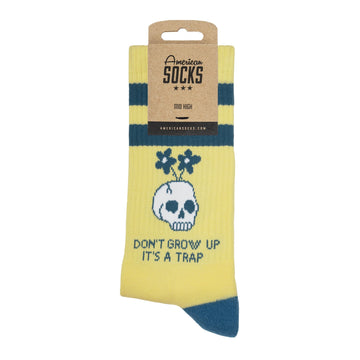 American Socks Don't Grow Up Mid High Socks Yellow One Size AS229