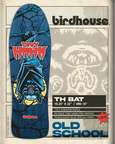 Birdhouse skateboard deck Old School TH Bat 10.25"