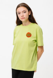 Santa Cruz Women’s Classic Dot T-Shirt Green Glow Size 8 SCW-T1098