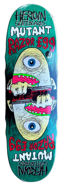 Heroin skateboard deck Mutant RazorEgg 9.50"