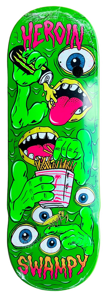 Heroin skateboard deck Swampy Mutate or Die 10.20"