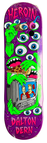 Heroin skateboard deck Dern Mutate or Die 8.75"