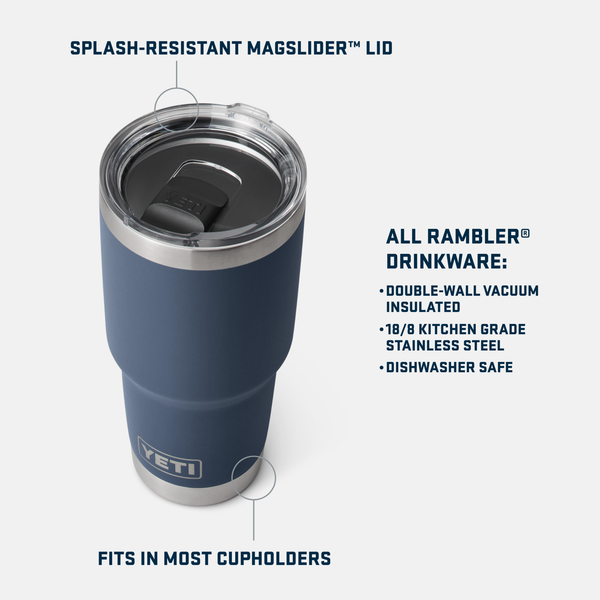 Yeti Rambler Tumbler White 30oz