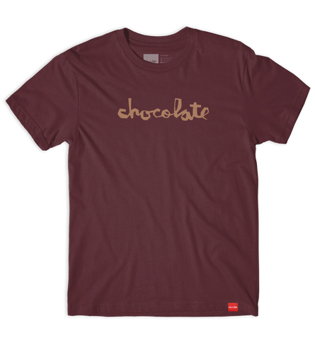 Chocolate Skateboards Chunk Tee Shirt Maroon W45D3