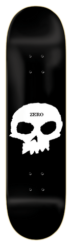 Zero skateboard Deck Single Skull Black White Red 7.75"