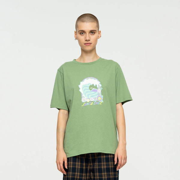 Santa Cruz  Free Spirit Wave T-Shirt Jade Size Small Sample 50% OFF