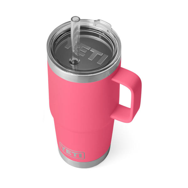 Yeti Rambler Straw Mug Insulated Tropical Pink 25oz
