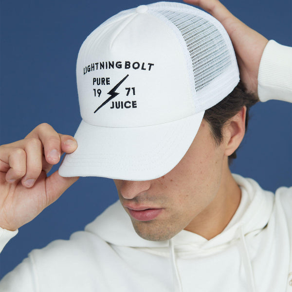 Lightning Bolt Pure Juice Trucker Cap White 99AMACAP408W0300