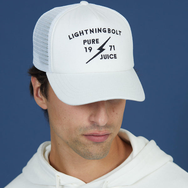 Lightning Bolt Pure Juice Trucker Cap White 99AMACAP408W0300
