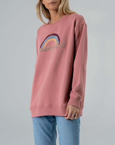 Lightning Bolt Ladies Rainbow Fleece Crew 20SWOSWE004P02000