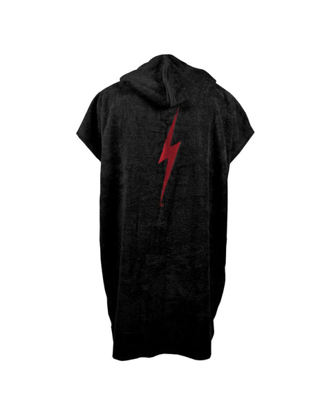 Lightning Bolt Towel Poncho Moonless Night Black One Size 99AUNSWH001K01