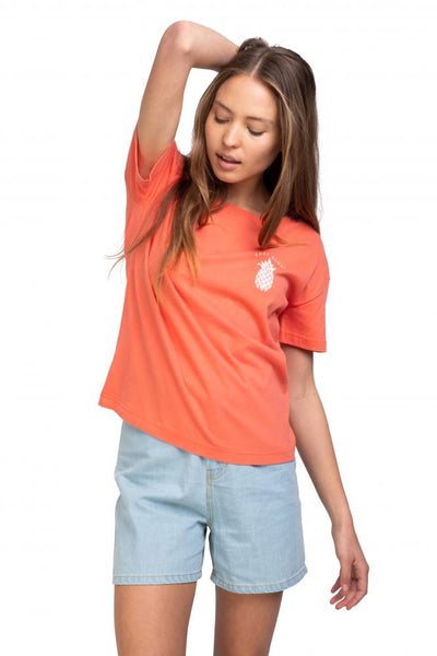Body Glove Womens Pineapple T-Shirt Coral Lava