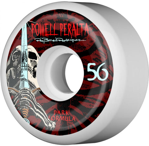 Powell Peralta Wheels Rodriguez Skull & Sword 4 90a White 56mm 4pk POW-SKW-1028