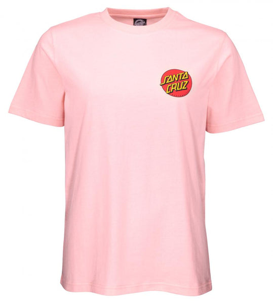 Santa Cruz Womens T-Shirt Classic Dot T-Shirt Blossom Pink SCA-WTE-115