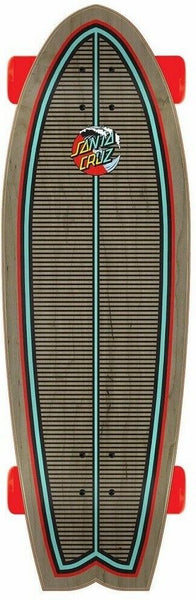 Santa Cruz cruzer Classic Wave Splice skateboard Red Grey 27.7" SCR-COM-2019