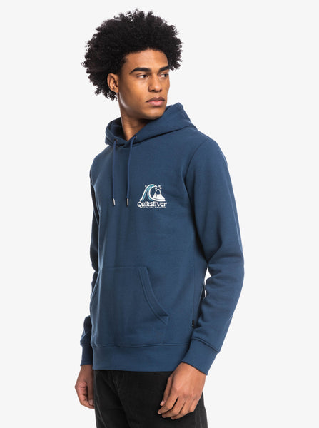 Quiksilver Rolling Circle Hoodie for Men Blue EQYFT04669