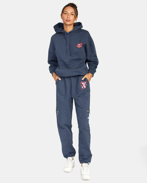 RVCA Stella Maxwell Sweats Tracksuit Bottoms for Women Blue Small