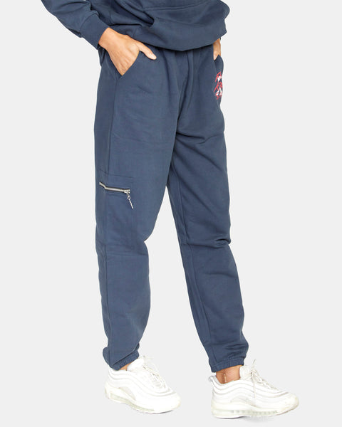 RVCA Stella Maxwell Sweats Tracksuit Bottoms for Women Blue Small