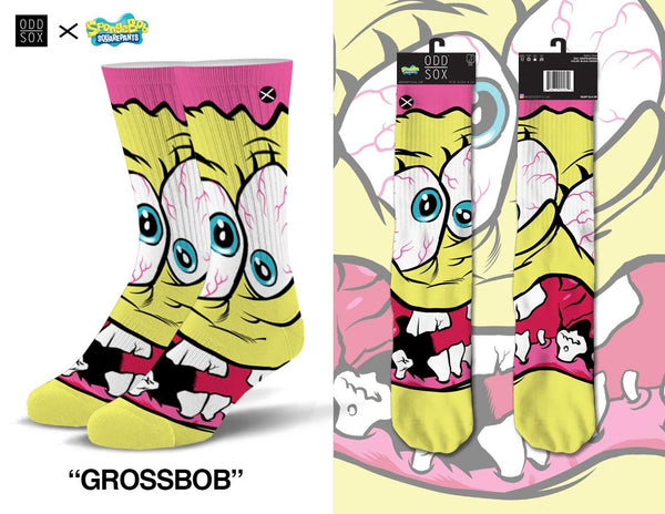 Odd Sox crew socks Grossbob Yellow US 8-12