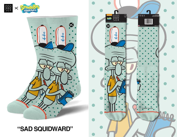 Odd Sox crew socks Squidward Blue US 8-12