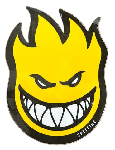 Spitfire Logo Stickers Fireball (Bighead) Small Yellow