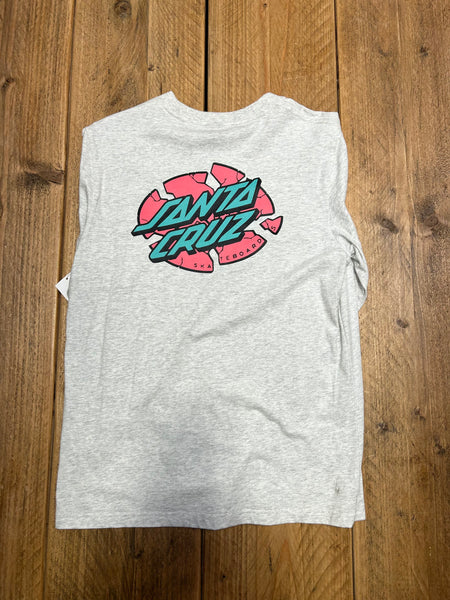 Santa Cruz Broken Dot Athletic Heather Long Sleeve T-Shirt Size S Sample 50% Off Sale