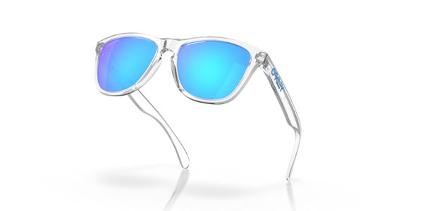 Oakley Frogskins Sunglasses – Crystal Clear, Prizm Sapphire (Size 55 XL)