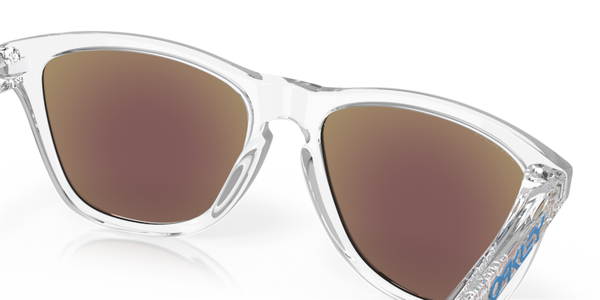 Oakley Frogskins Sunglasses – Crystal Clear, Prizm Sapphire (Size 55 XL)