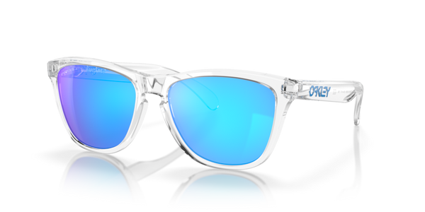 Oakley Frogskins Sunglasses – Crystal Clear, Prizm Sapphire (Size 55 XL)