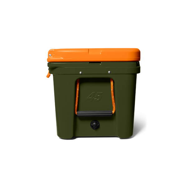 YETI Tundra® 45 Hard Cooler – Olive / King Crab Orange