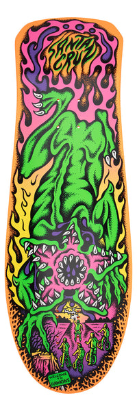 Santa Cruz x Stranger Things Season 5 skateboard deck Demogorgon Orange 10.3"