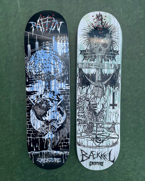 Creature skateboard deck RFFIN BLKMTL UV Activated 8.53"