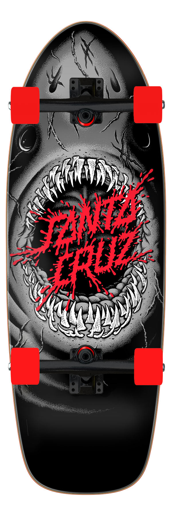 Santa Cruz cruiser Pigalodon Factory Skateboard Black Red 10.54"