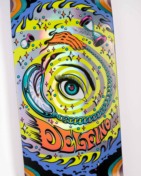 Santa Cruz skateboard deck Delfino Pinball Vision Pro 9.14"