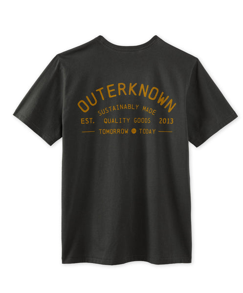 Outerknown Industrial Mens Short Sleeve Tee Faded Black 12152205FDB