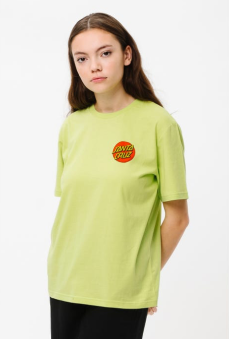Santa Cruz Classic Dot T-Shirt Green Glow Size 8 Sample 50% Off