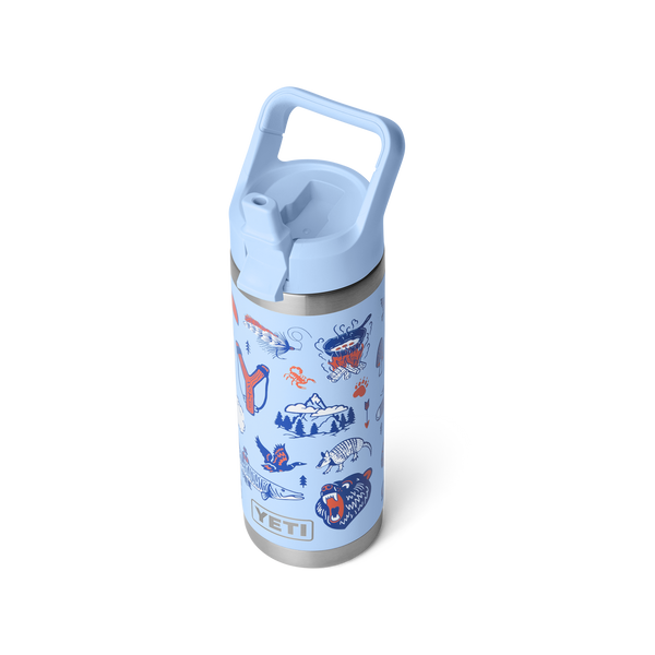 Yeti Rambler Straw Bottle Insulated Big Sky Summer Camp 18oz - 532ml