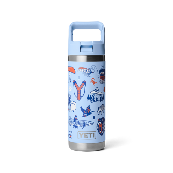 Yeti Rambler Straw Bottle Insulated Big Sky Summer Camp 18oz - 532ml