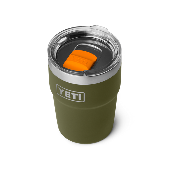 YETI Rambler® Stackable Cup Insulated – Olive / King Crab Orange – 16oz / 473ml