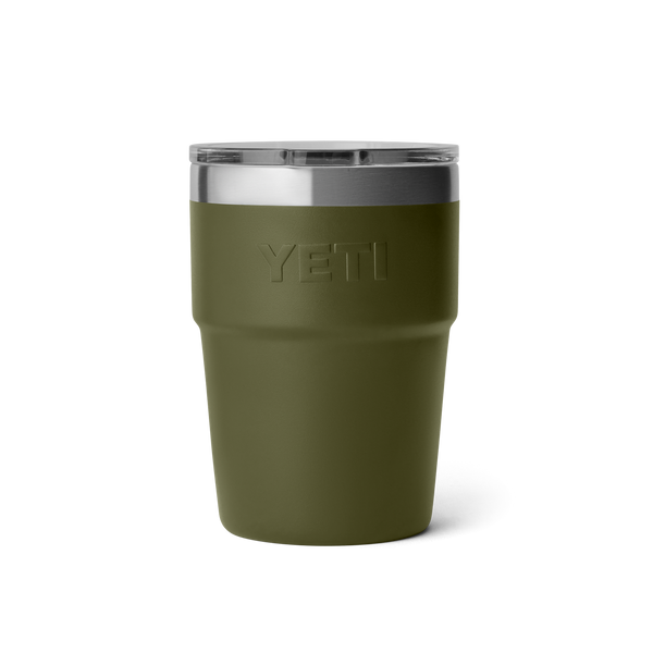YETI Rambler® Stackable Cup Insulated – Olive / King Crab Orange – 16oz / 473ml