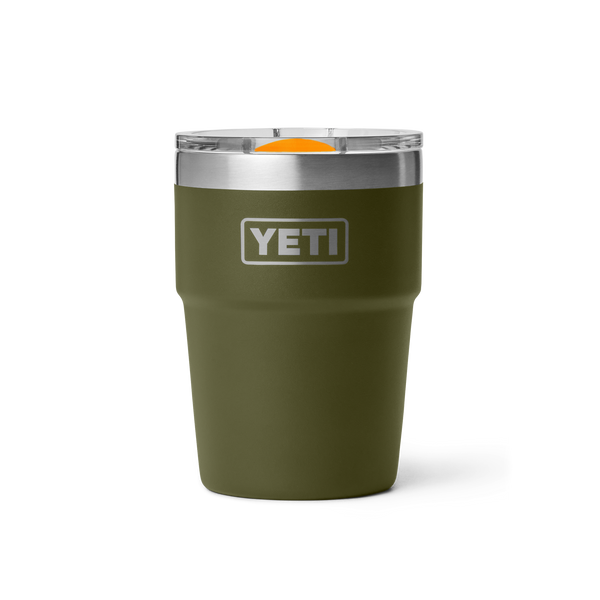 YETI Rambler® Stackable Cup Insulated – Olive / King Crab Orange – 16oz / 473ml