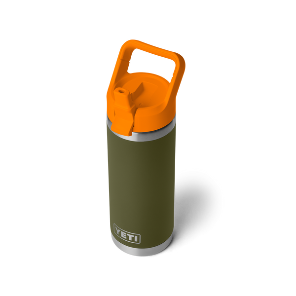YETI Rambler® Straw Bottle Insulated – Olive / King Crab Orange – 18oz / 532ml