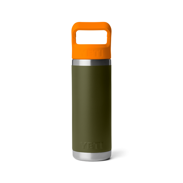 YETI Rambler® Straw Bottle Insulated – Olive / King Crab Orange – 18oz / 532ml