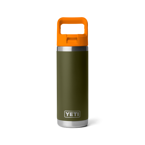 YETI Rambler® Straw Bottle Insulated – Olive / King Crab Orange – 18oz / 532ml