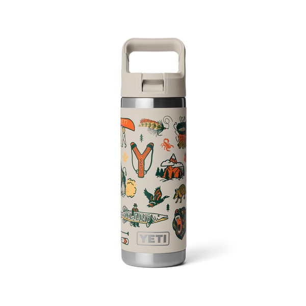 Yeti Rambler Straw Bottle Insulated Cape Summer Camp 18oz - 532ml