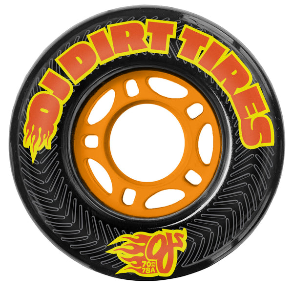 OJ skateboard wheels Dirt Tires Thunder Juice 78a Black 70mm
