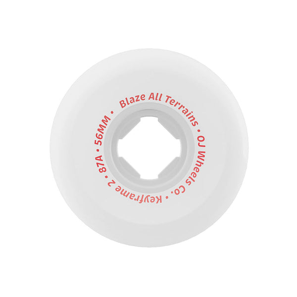 OJ skateboard wheels keyframe 2 87a white 56mm