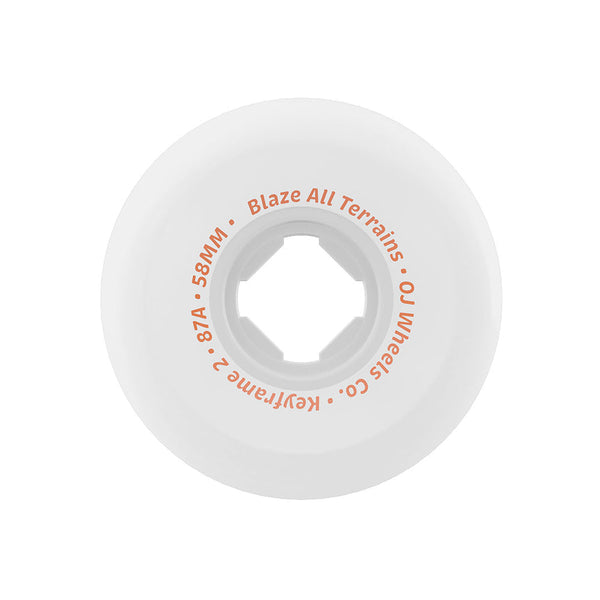 OJ skateboard wheels keyframe 2 87a white 58mm