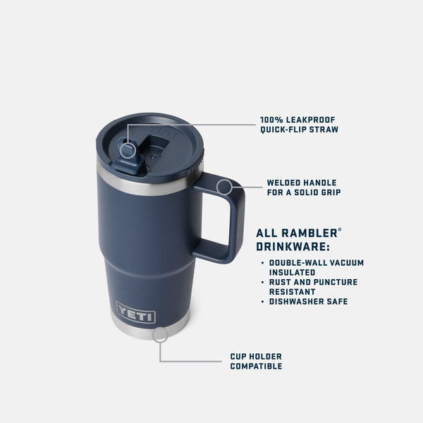 Yeti Rambler® Travel Straw Mug 20oz – 591ml