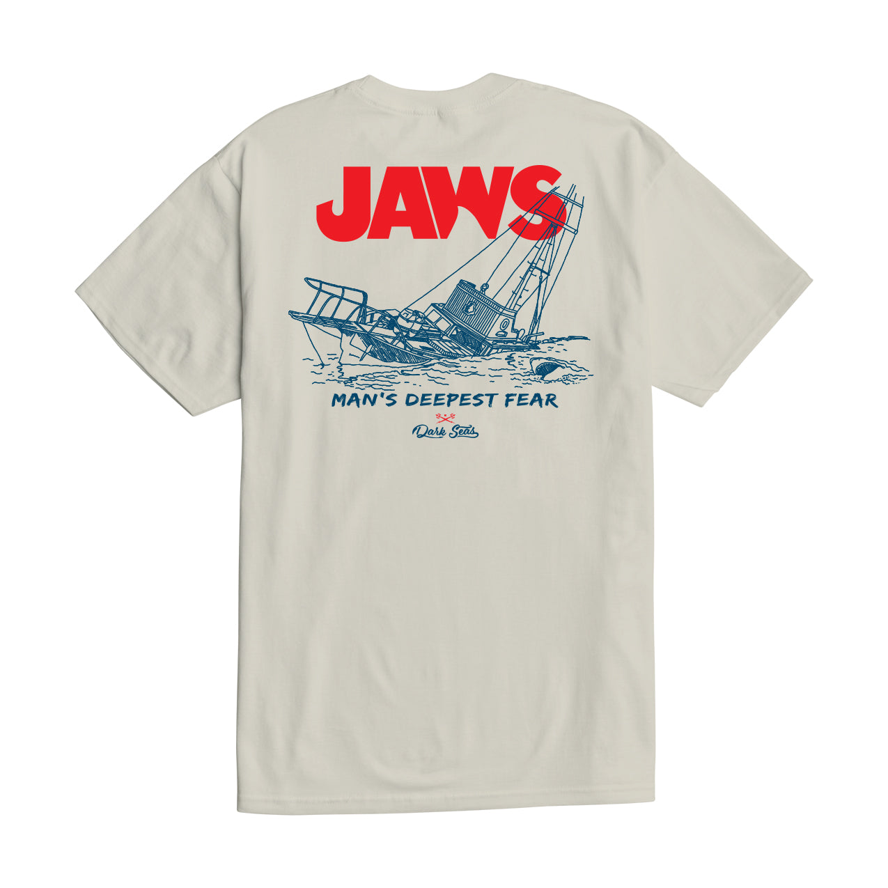 Dark Seas x Jaws Deepest Fear Tee shirt cream 304000510J